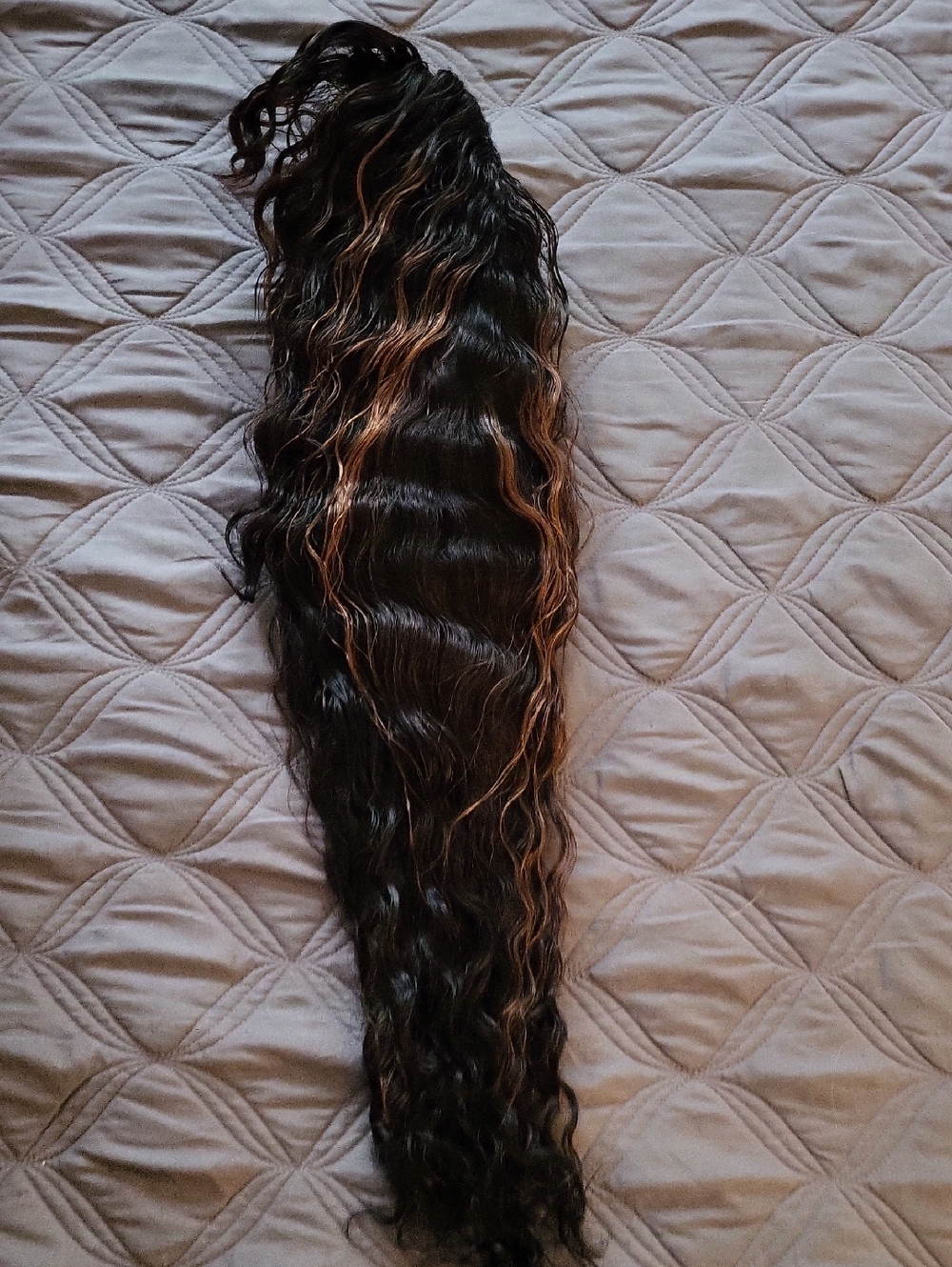 1B 30 Wavy 3x4 Lace Front Human Hair Wig Baby Hairs Cut N Worn